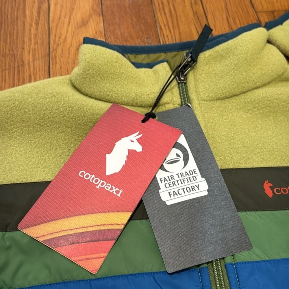 NWT Cotopaxi Teca Fleece Jacket Kids Retro Gorpcore Camping Reflective Hiking